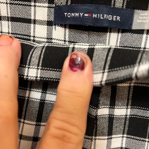 Tommy Hilfiger.Black and White Checkered Straight Leg Pants Size 4 - Picture 7 of 8